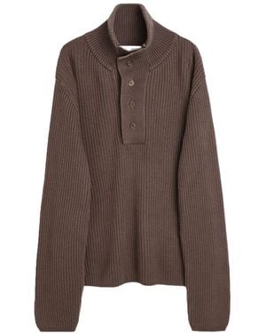 Our Legacy Navigator Knit Polo - Brown
