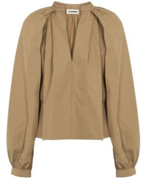 Jil Sander Cotton Blouse - Natural