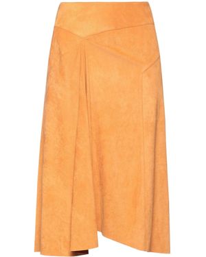 Isabel Marant Faux Suede Fabric Skirt - Orange