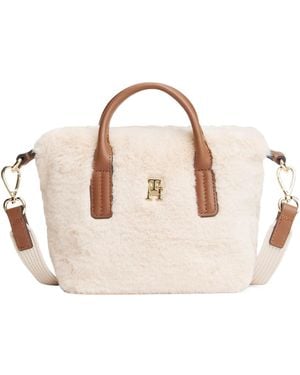 Tommy Hilfiger Shearling Mini Tote Bag - Pink