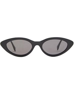Fendi Metal Logo Plaque Sunglasses - White