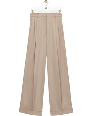 Loewe Pleated Trousers - Natural