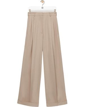 Loewe Pleated Trousers - Natural