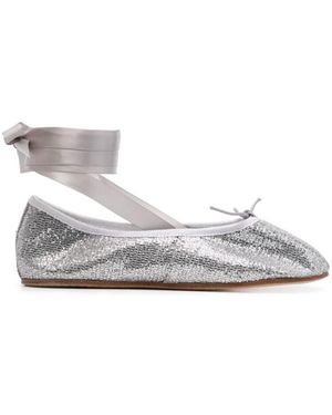 Repetto Wrap Ballet Shoes - White