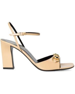 Gucci Simple High-Heeled Sandals - Metallic