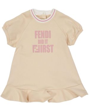 Fendi Short-Sleeve Dress - Natural