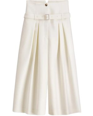Dior Belted Cropped Trousers - White