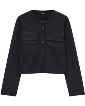 JOSEPH Viscose Knit Stretch Cardigan Jacket - Black