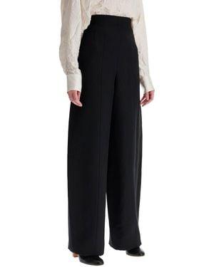 KHAITE High-Waisted Tapered Pants For - Black