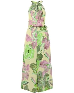 Dries Van Noten Floral Jumpsuit - Green