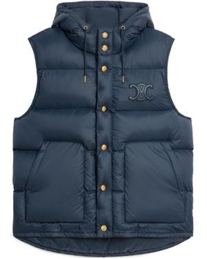Celine Oversized Sleeveless Down Jacket - Blue