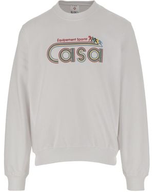 CASABLANCA Equipement Sportif Embroidered Sweatshirt - Grey