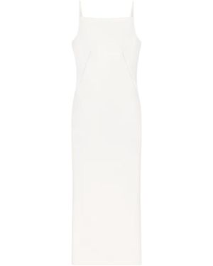 Givenchy Crepe Cady Sliced Long Dress - White