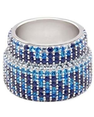 Loewe Large Pavé Ring - Blue