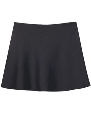DUNST Satin Mini Skirt - Blue