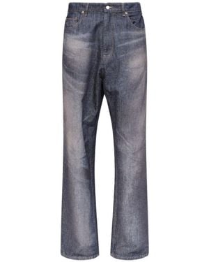 MM6 by Maison Margiela High-Waist Straight Jeans - Grey