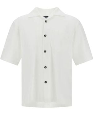 Herno Chest-Pocket Short-Sleeved Button-Up Shirt - White