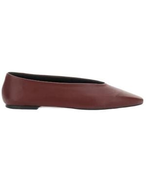 Aeyde Square-Toe Ballet Flats - Brown