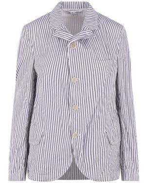 Comme des Garçons Comme Des Garçons Comme Des Garçons Single-Breasted Striped Blazer - Purple