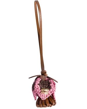 Miu Miu Crochet Flower Bag Charm - Pink