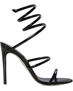 Rene Caovilla René Caovilla Spiral Strap Heeled Sandals - Black