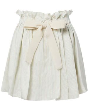 Patou Striped Miniskirt - White