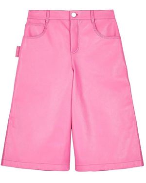 Bottega Veneta High-Rise Wide Leg Shorts - Pink