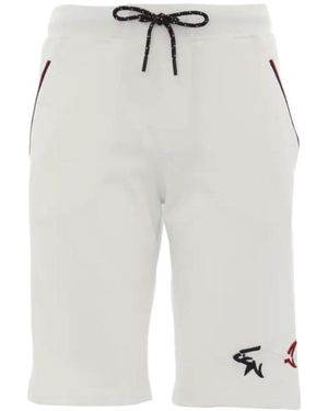 Paul & Shark Logo Embroidered Shorts - White