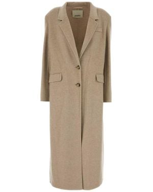 Isabel Marant Clesa Long Single-Breasted Coat - Natural