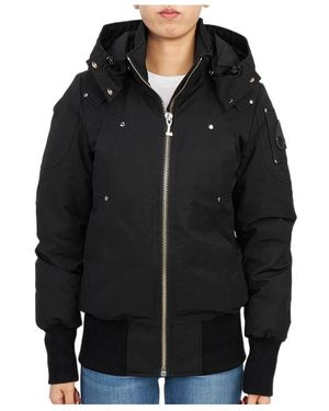 Moose Knuckles Zip-Up Hooded Jacket - Black