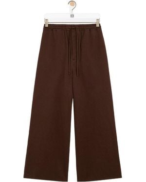 Loewe X Paula's Ibiza Anagram-Embroidered Trousers - Brown
