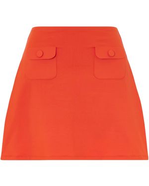 Eres Button-Detail Mini Skirt - Red