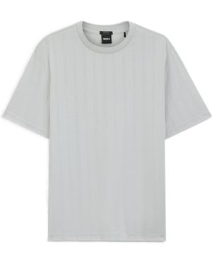 BOSS Regular-Fit Textured T-Shirt - White