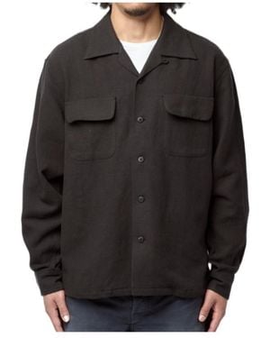 Visvim Patch-Pocket Wool Overshirt - Black