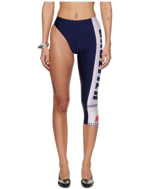 Jean Paul Gaultier Letter Pattern Shorts - Blue