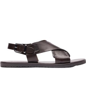 SCAROSSO Massimo Buckle-Fastened Sandals - Brown