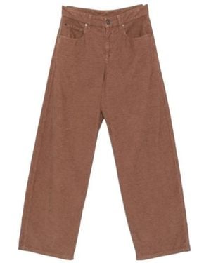 Brunello Cucinelli Corduroy Barrel-Leg Trousers - Brown