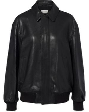 Nour Hammour Toyen Leather Blouson Jacket - Black