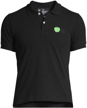 COMME DES GARÇONS PLAY Pattern Polo Short-Sleeved Top - Black
