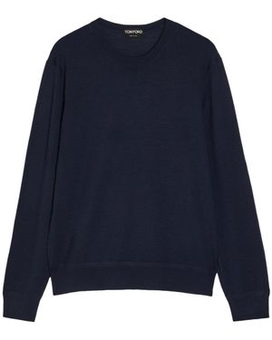 Tom Ford Crew-Neck Wool Jumper - Blue