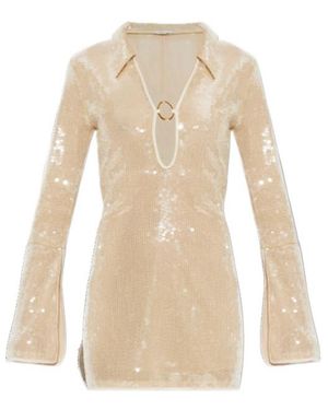 Oséree Sequined Mini Dress - Natural