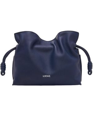 Loewe Mini Leather Flamenco Purse - Blue
