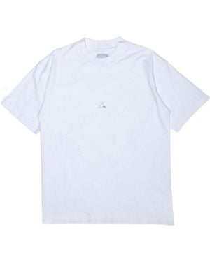 ROA Logo Embroidered Crewneck T-Shirt - White