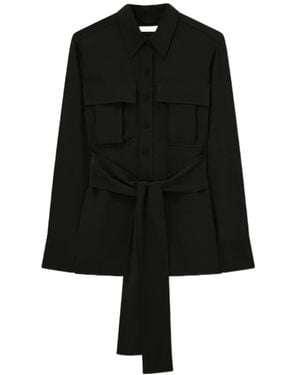 JOSEPH Yas Crepe De Soie Silk Shirt - Black