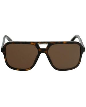 Dolce & Gabbana Logo Sunglasses - Brown