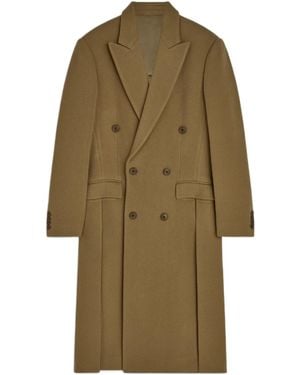 Phoebe Philo Cashmere And Wool Blend Double-Breasted Coat - Green