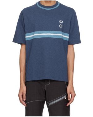Craig Green X Fred Perry Half And Half Crew Neck T-Shirt - Blue