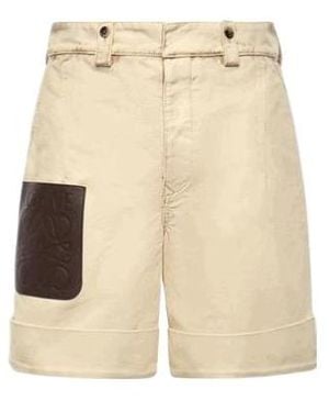 Loewe Turn-Up Shorts - Natural