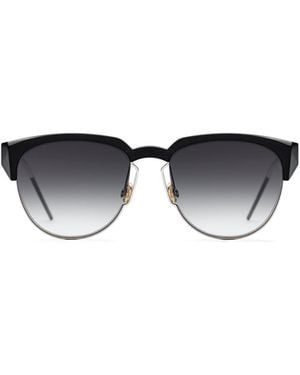 Dior Logo Half-Frame Sunglasses - White