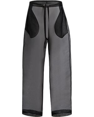 KHAITE Trenton Silk Pants - Gray